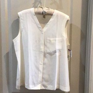 Cream silk blouse - Jones of NY - Sz 16 - New